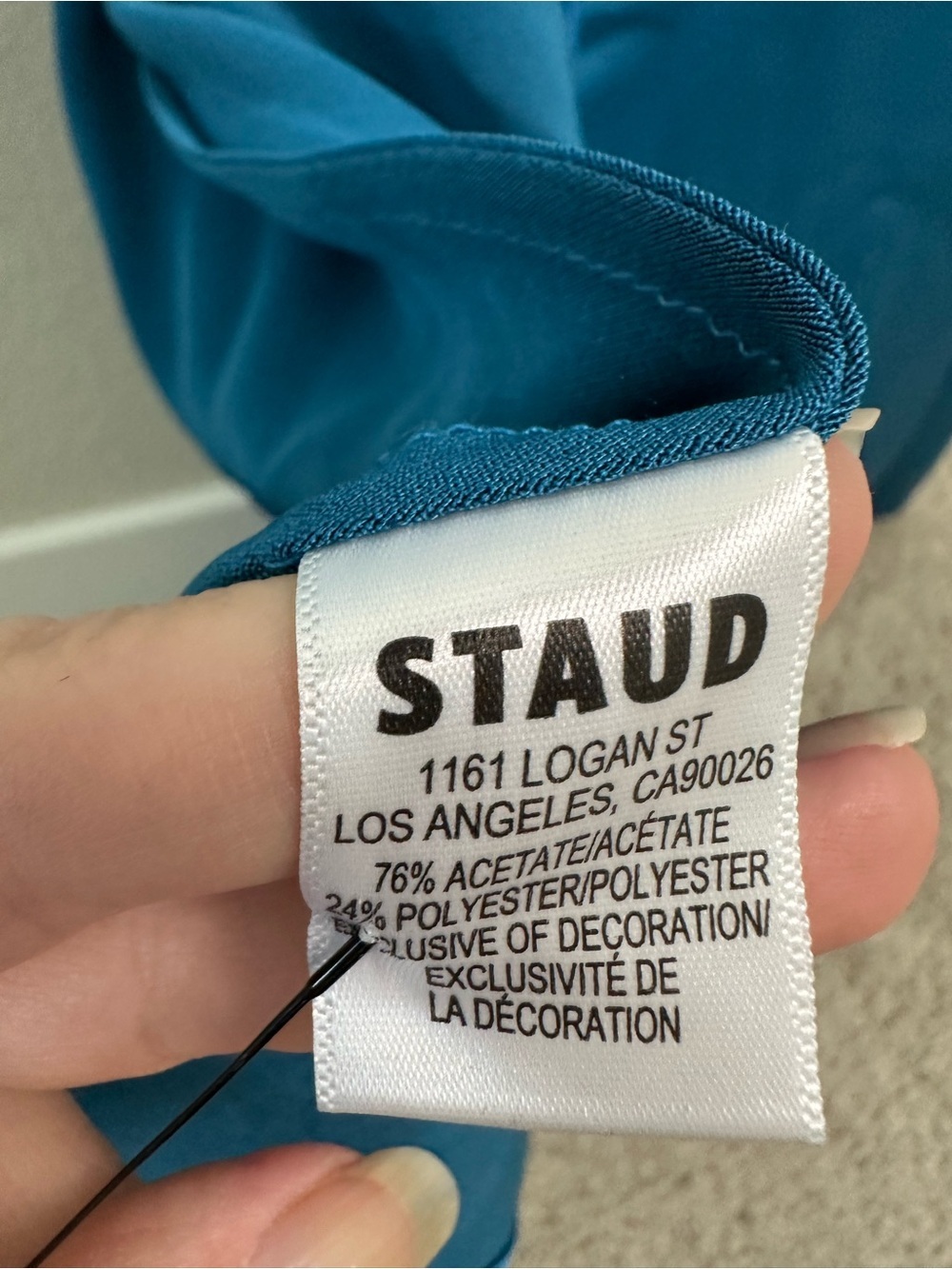 STAUD Cadence Embellished
Satin Maxi Dress in Island Blue SZ US 8 - Picture 4 of 12